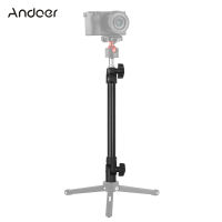 Andoer มัลติฟังก์ชั่สากลอลูมิเนียม C หนีบ + ปรับขาตั้งกล้องขยายก้านที่มี1/4นิ้วสกรูปรับความยาวมุม28-46เซนติเมตรสำหรับกล้องถ่ายภาพ