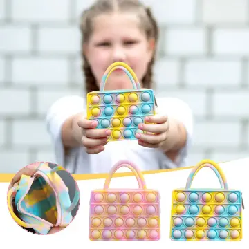 New Poppit Fidget Toys Silicone Push Bubble Crossbody Bag Popite
