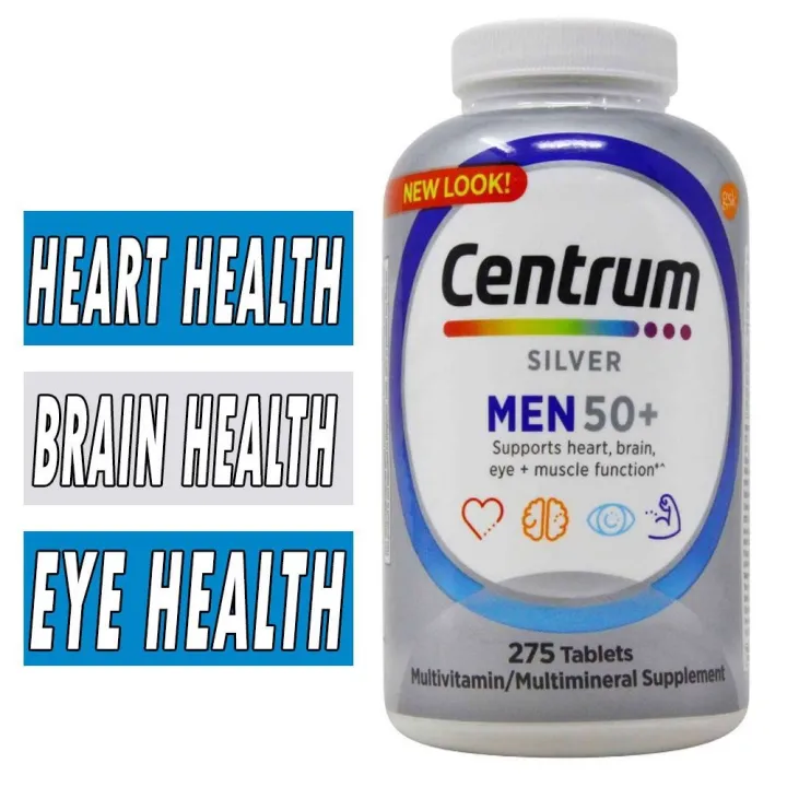 Centrum Silver Men 50 275 Tablets Centrum Silver Multivitamins 50 Mens ...