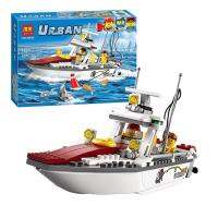 LEGO building blocks 60147 city series sea fishing boat fishing yacht assembly toy boy 6-12 years old