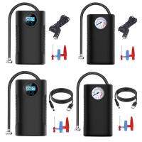 ปั๊มลมรถยนต์แบบพกพา Auto Inflatable Electric Digital Wheel Pump With Led Light Car Tyre Inflator For Car Bicycle Balls