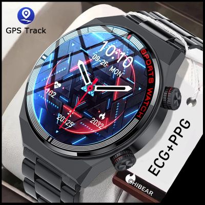 ZZOOI ChiBear ECG+PPG Bluetooth Call Smart Watch Men Screen Always Show Time AI Voice Assistant NFC Business watch Man GPS Sport Track