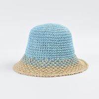 【CC】 2023 Gradient Color Crocheted Hat Women  39;s Sunshade Beach Hats Hollow