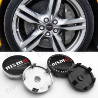 Style 4pcs 60mm ABS plastic wheel center car hub cap + aluminum sticker for  Nismo- Nissan- Juke Tiids Note X