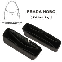 Ranker เหมาะสำหรับ Prada Hobo กระเป๋าแบบหนีบแขนผ้าสักหลาดกระเป๋าสอดกล่องใส่ดินสออะคริลิกกระเป๋าถือจัดระเบียบภายในกระเป๋าเครื่องสำอางแบบพกพา