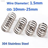 ⊕▦♣ Pressure Spring 304 Stainless Steel Compression Spring SUS Compressed Spring Wire Diameter 1.5mm Y-Type Rotor Return Spring 5PCS