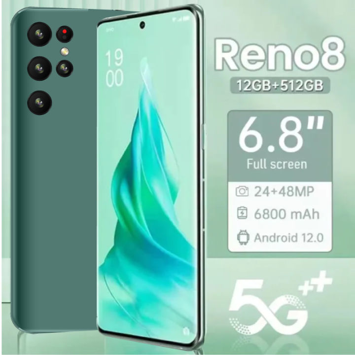 flash-sale-ของแท้-reno8-hd-จอ-6-8นิ้วเต็มหน้าจอโทรศัพท์มือถือ-รองรับ2ซิม-smartphone-4g-5g-โทรศัพท์สมา-แรม16gb-รอม512gb-โทรศัพท์ถูกๆ-android11