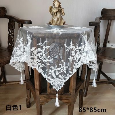 European Luxury Embroidered Lace Beaded Table Cloth Coffee Tea Tablecloth Placemat Lamp Pad Christmas Furniture Decoration Mat