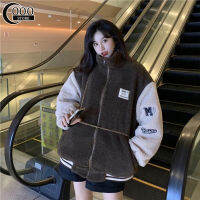 Oooo Sherpa เสื้อโค้ทขนสัตว์คอเต่าครึ่งเสื้อคลุมบุนวมซิปหนาของผู้หญิง