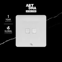 ART DNA รุ่น A63 Frameless เต้ารับสัญญาณคอมพิวเตอร์+เต้ารับสัญญาณโทรศัพท์ Computer + Telephone Socket สีขาว ปลั๊กไฟโมเดิร์น ปลั๊กไฟสวยๆ สวิทซ์ สวยๆ switch design