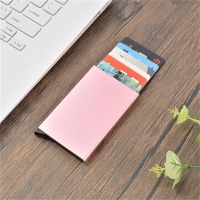 【CW】○◈  Credit Card Holder Men Anti ID Cardholder Rfid Wallet Metal Porte Carte