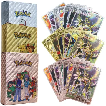 Pokemon Pikachu Charizard Vstar Rose Gold Foil Cards Box Silver Black  10000HP Arceus Rare Vmax GX Collection Battle Trainer Card - AliExpress