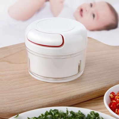 ▦ happylife เครื่องปั่นมือ เครื่องสับกระเทียม เครื่องปั่นพริก mini food chopper เครื่องปั่นมือดึง เครื่องบดเนื้อ COD