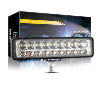 In-Line LedทำงานสีขาวและสีเหลืองBicolor 18LED Daytime Running LightวิศวกรรมเสริมOff-Roadไฟฉุกเฉินสำหรับยานพาหนะ