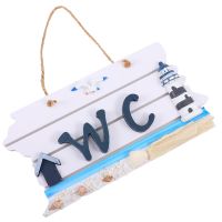 Toilet Hanging Door Board Indicating Plaque Sign Bathroom Pendant Symbols Plate Lighthouse Decor Women Men Public