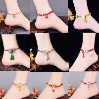 Yanting Ethnic Anklets For Women Flower Aventurine Natural Shell Flower Jewelry Accessories Handmade Foot Vintage Jewelry Gift