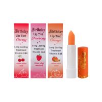 Birthday Lip Tint Long Lasting Treatment Vitamin C &amp; E : เบิร์ธเดย์ ลิป ทิ้นท์ x 1 ชิ้น srsi