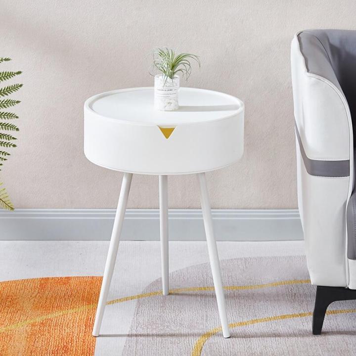 โต๊ะกาแฟ-minimalist-ห้องนอนสีขาวที่ทันสมัยโต๊ะข้างกลมออแกไนเซอร์โถงทางเข้าเฟอร์นิเจอร์