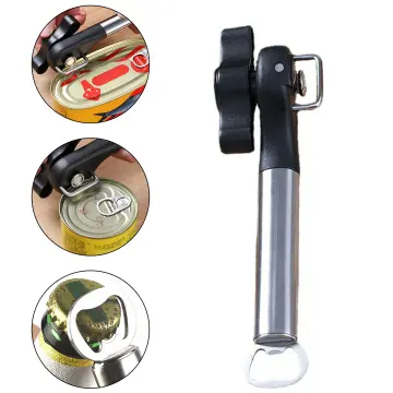 Easy Can Opener Stainless Steel Manual Professional Effortless Openers With  Turn Knob Safety Household Kitchen Useful