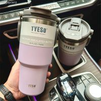 ✶ 20pr3412 Garrafa térmica Tyeso-Stainless Steel 750ml 900ml Isolamento Frio e Quente Caneca De Viagem Frasco Vácuo Água Do Carro Copo Café