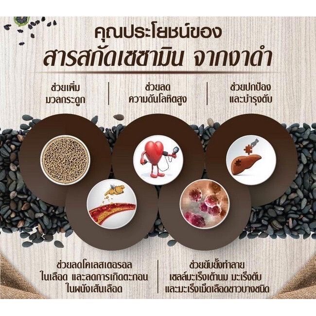 งาดำกิฟฟารีน-สารสกัดจากงาดำ-กิฟฟารีน-เซซามิ-เอส-ชนิดแคปชูล-sesame-s-giffarine-สารสกัดเซซามิน-บรรจุ-60-แคปซูล-ข้อเข่า-มวลกระดูก-วัยทอง-ของแท้