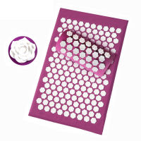 62*39cm Acupressure Mat lotus spike yoga mat Relieve back pain Relief Stress Body Massage mat with pillow neck massager