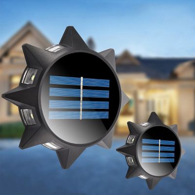 New Automatic Solar Lamp Outdoor Waterproof Octagonal Wall Lamp Outdoor Garden Corridor Corridor Decoration Lamp Lawn Lamp Power Points  Switches Save