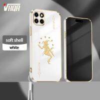 VRQR เคสมือถือชุบโลหะสำหรับ Infinix Smart 6 HD X6512 ลายโป๊กเกอร์ฟรีสายคล้อง