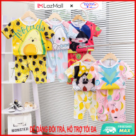 Combo 5 đồ bộ bé gái, quần áo Mimykid in 3D hoạt hình và trái cây dễ thương thumbnail
