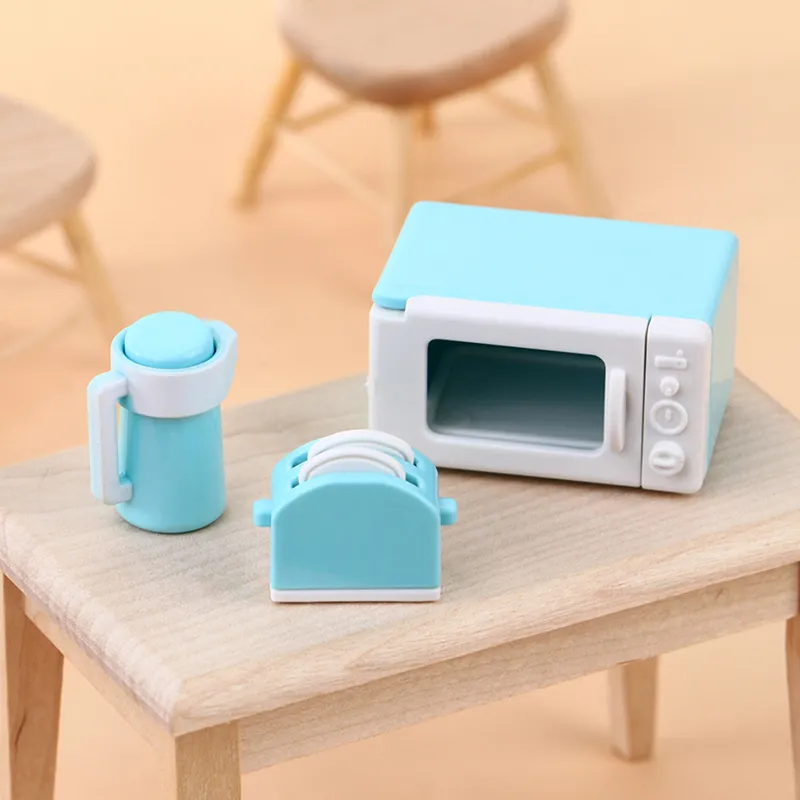 Miniature Microwave Dollhouse Accessories Oven Mini Kitchen Furniture  Appliance 1:12 Doll House Decoration Model Decor High Simulation Accessory