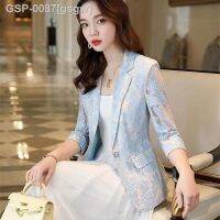 พร้อมเสียง♗Gsgw Verão Com Decote Em V Do Laço Das เสื้อเบลเซอร์2022 Nova Elegante Magro Senhora Escritório Fino ลำลอง Joco Para Pequterno Casaco