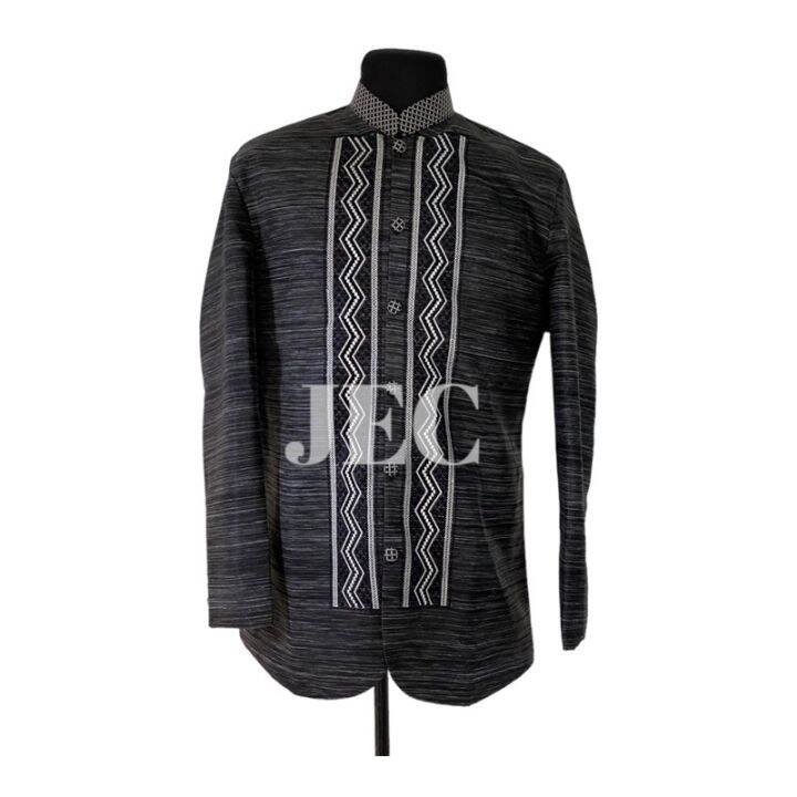 【Must Have】Chinese Collar COAT BARONG BLACK COLOR with Collar design