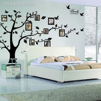 ✱ Large 250x180cm/99x71in Black 3D DIY Photo Tree PVC Wall Decals/Adhesive Family Wall Stickers Mural Art Home Decor Free Shipping