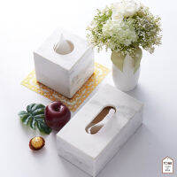 กล่องทิชชู่ หินอ่อนแท้ (MH_067) Tissue Box Luxury กล่องใส่กระดาษทิชชู่ หรูหรา แบบแผ่นยาว แผ่นสั้น ของแต่งบ้าน