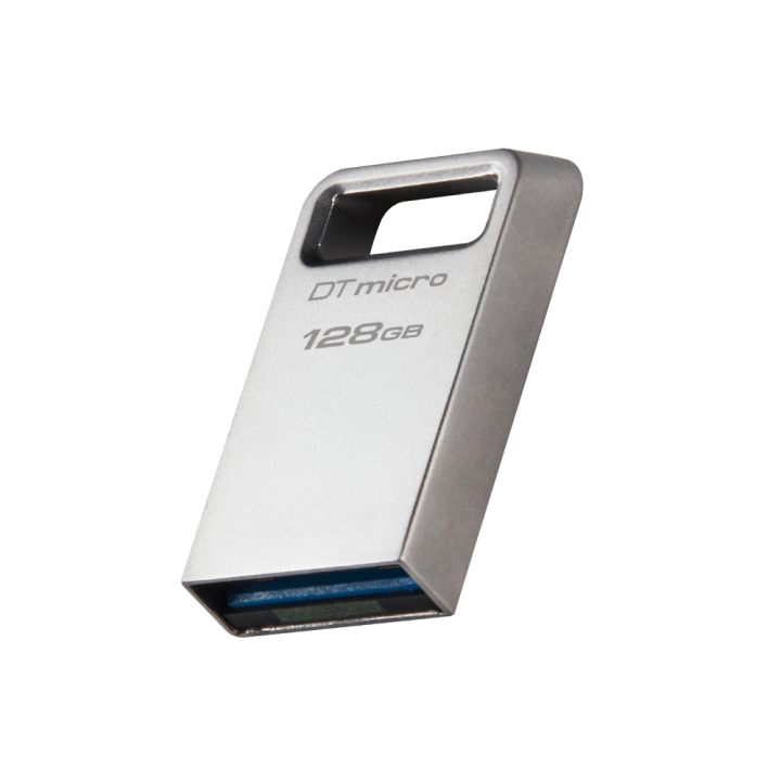 kingston-128gb-datatraveler-micro-200mb-s-usb-3-2-gen-1-สีเงิน-ของแท้-ประกันศูนย์-5-ปี