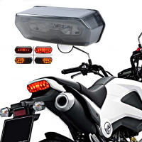 หางสัญญาณเลี้ยว LED แบบบูรณาการไฟเบรกควันสำหรับ14-16 Honda Grom/MSX 125