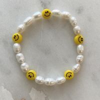 [COD] Baroque imitation pearl beaded bracelet simple rice bead female ins geometric face