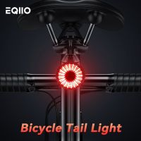 Eqiio Bicycle Rear Light 6 Modes Bike Tail Light USB Rechargeable Aluminum MTB Road Saddle Seatpost LED Warning Cycling Lamp