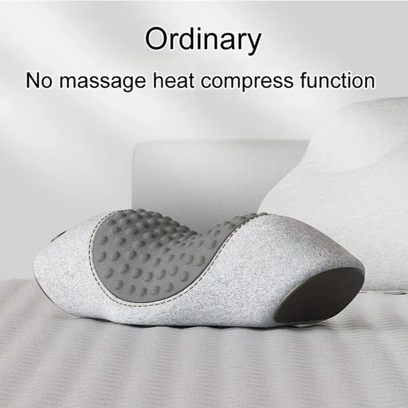 Electric Vibration Massage Pillow Cervical Massager Compress Neck Relax  Sleeping Memory Foam