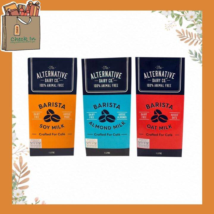 The Alternative Dairy Co. Barista Soy Milk ,Almond Milk ,Oat Milk. บาริสต้า นมถั่วเหลือง,นมอัล