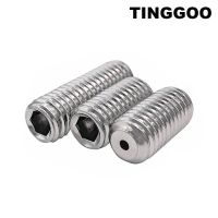 M3 M4 M5 M6 M8 M10M12 304 Stainless Steel Hollow Hole Through Air Out Allen Hex Hexagon Socket Flat Grub Headless Bolt Set Screw Nails Screws Fastener