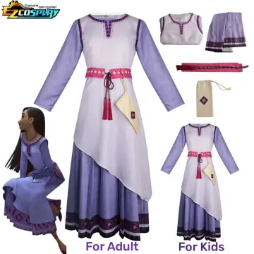 Halloween Costume Wish Asha Princess Girls Cosplay Fancy Party