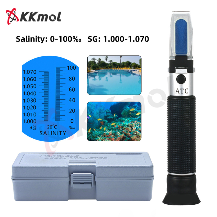 Original KKmol Seawater Salinity Meter 0100 Aquaculture Salinity Meter Refractometer Optical