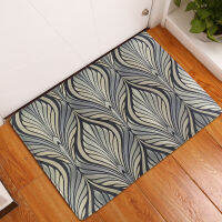 Nordic Style Geometric Fashion Corrugated Stripes Kitchen Pad Door Mat Non-Slip Foot Mat Bedroom Bedside Blanket