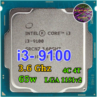 ซีพียู CPU Intel Core i3-9100 4คอ4เทรด 65W LGA 1151v2 ฟรีซิลิโคน1ซอง i3 9100