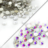 QIAO SS3-SS50 (1.3 มม. - 9.5 มม.) AAA rhinestone คริสตัล AB ล้าง Non Hotfix flatback Rhinestones สำหรับเล็บ 3D ตกแต่งเล็บอัญมณี-Fenpier