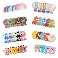 Hot Sale 10Pcs Cartoon Mini Silicone Animal Beads Food Grade DIY Bracelet Jewelry Pacifier Chain Accessories Beads