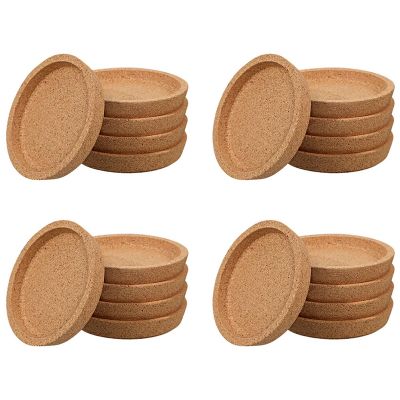 20 Pcs Cork Coaster for Beverage Coasters, Heat-Resistant Water Reusable Natural Round Coasters for Restaurants and Bars