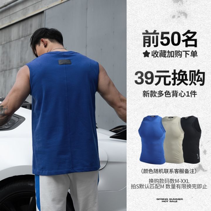 original-bluesfly-fitness-vest-vest-sleeveless-t-shirt-men-summer-american-style-loose-muscle-training-clothes-basketball-sports