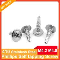 Pan Round Thread Wafe Washer Head Phillips Self Drilling Tapping Screw 410 Stainless Steel M4.2 M4.8 For Metal Wood Sheet Screw Nut Drivers